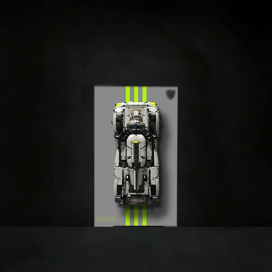 Premium Wall Display Frame Compatible with LEGO® Technic™ PEUGEOT 9X8 24H Le Mans Hybrid Hypercar 42156