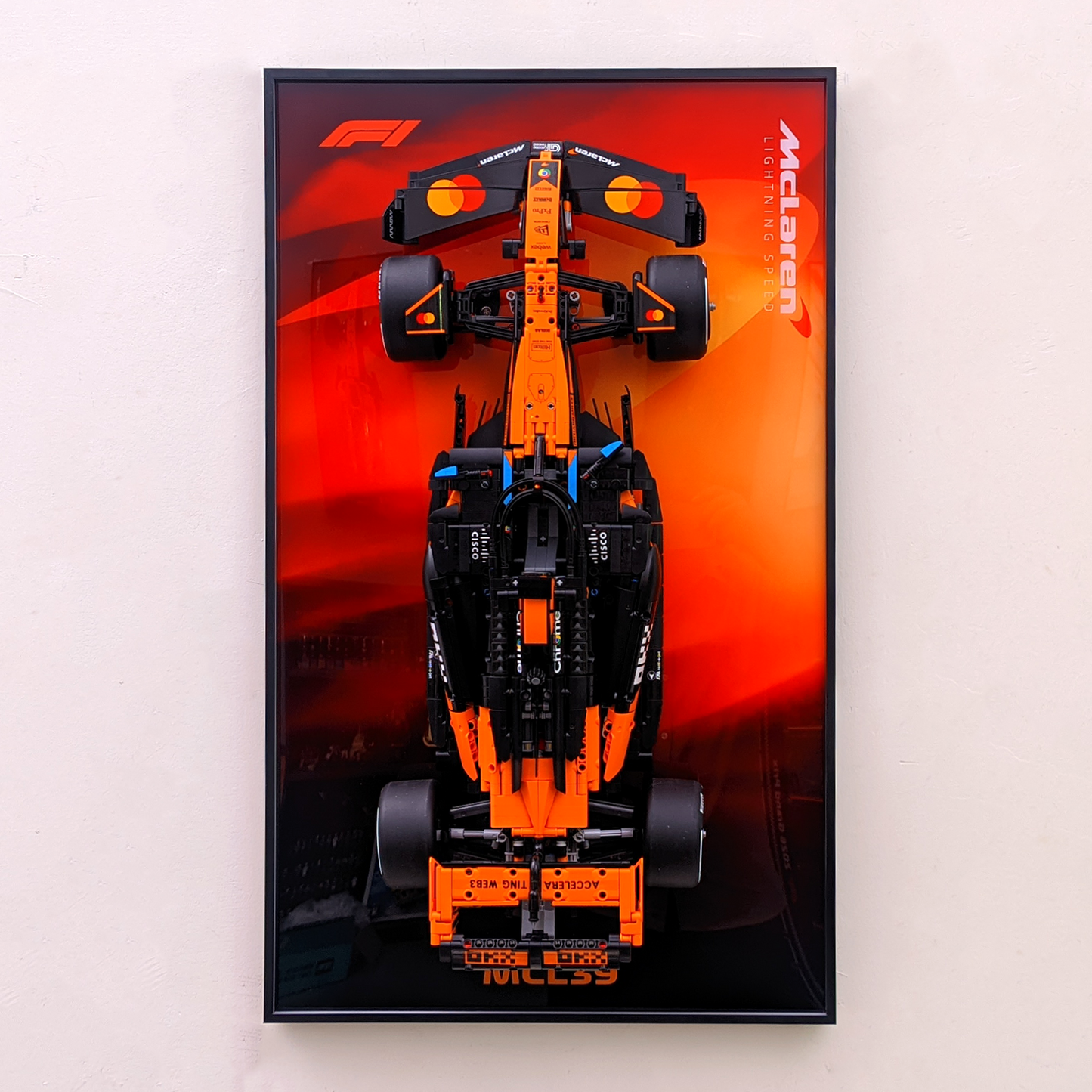Premium Wall-Mounted Display Frame Compatible with LEGO® Technic™ McLaren MCL39 F1® Car 42228