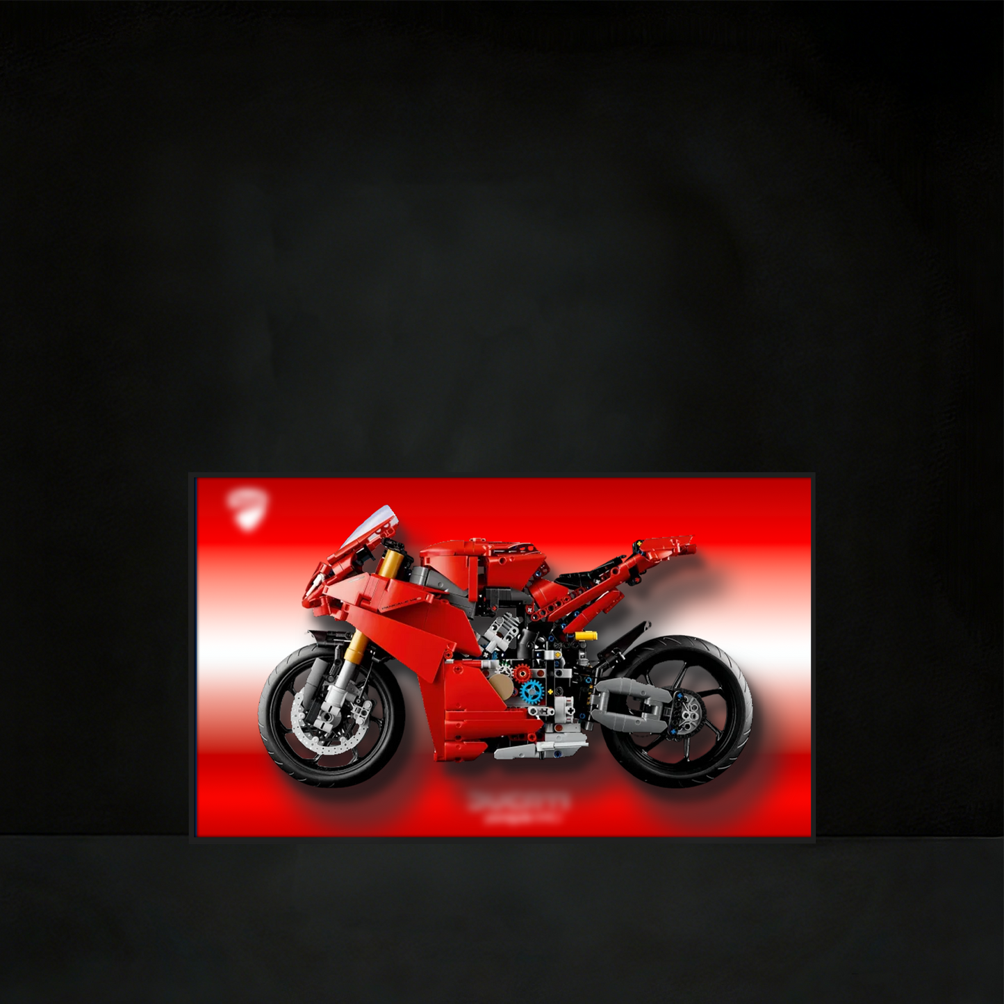 Premium Wall Display Frame Compatible with LEGO® Technic™ Ducati Panigale V4 S 42202