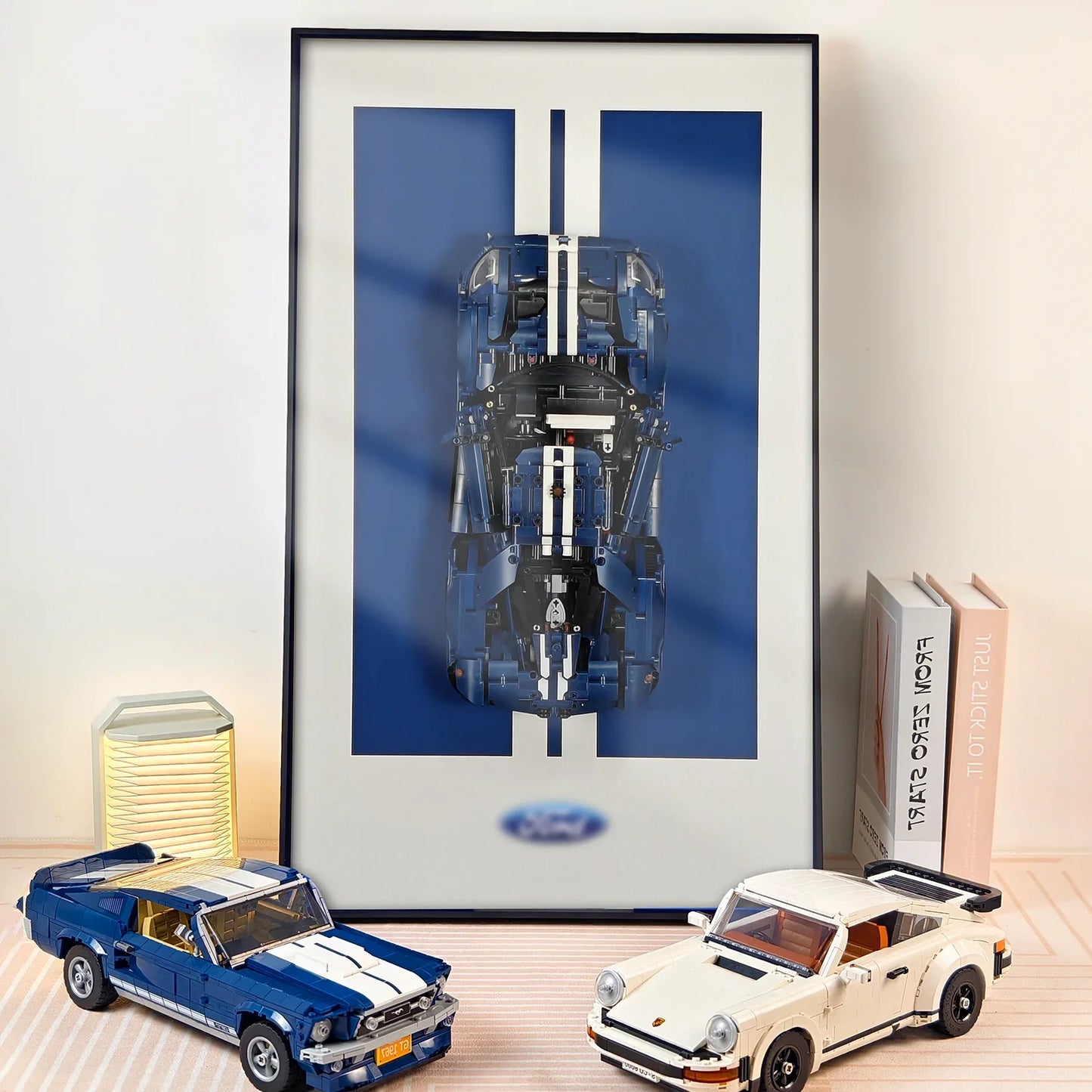 Premium Wall-Mounted Display Frame Compatible with LEGO® Technic™ Ford GT 42154