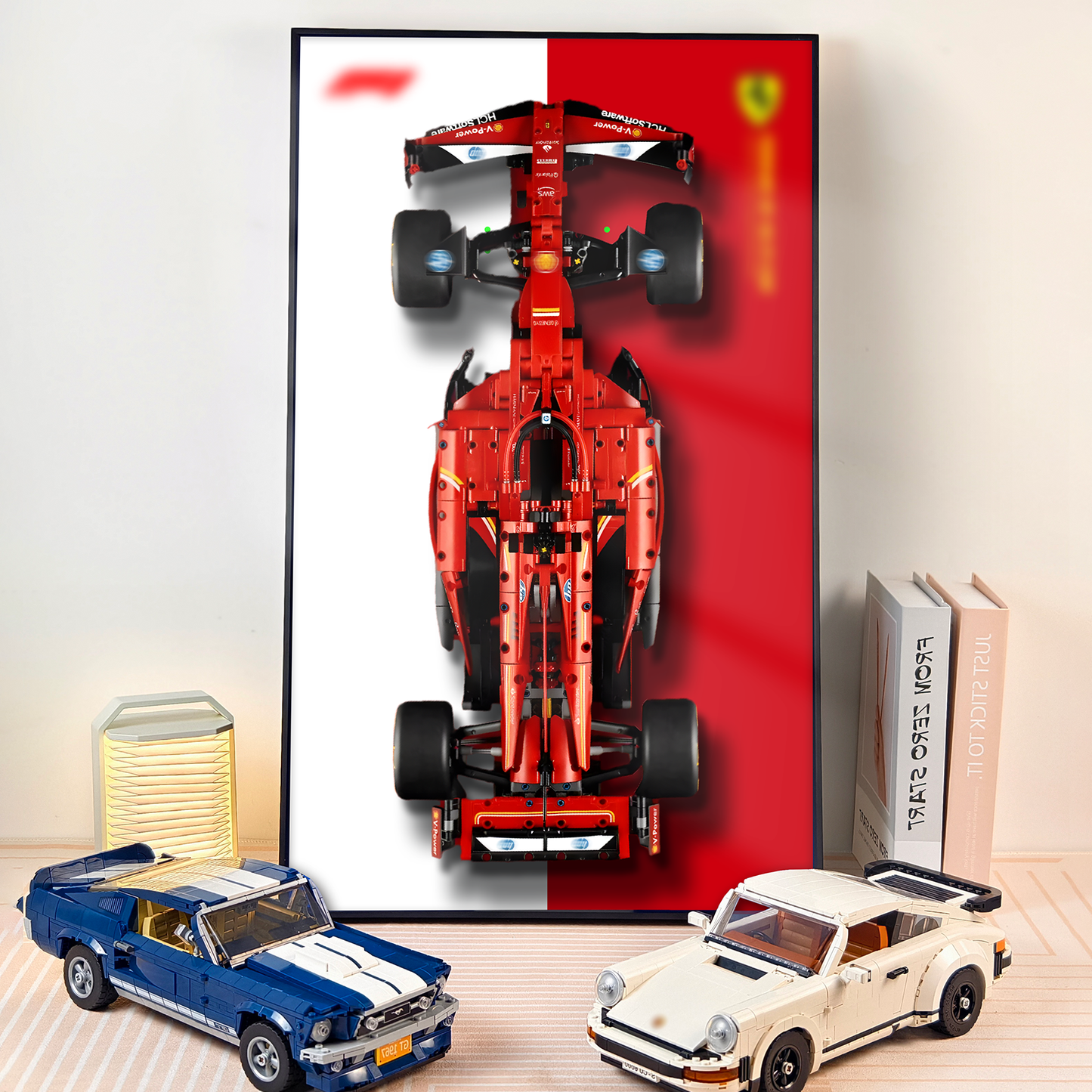 Premium Wall Display Frame Compatible with LEGO® Technic™ Ferrari SF-24 F1 Car 42207