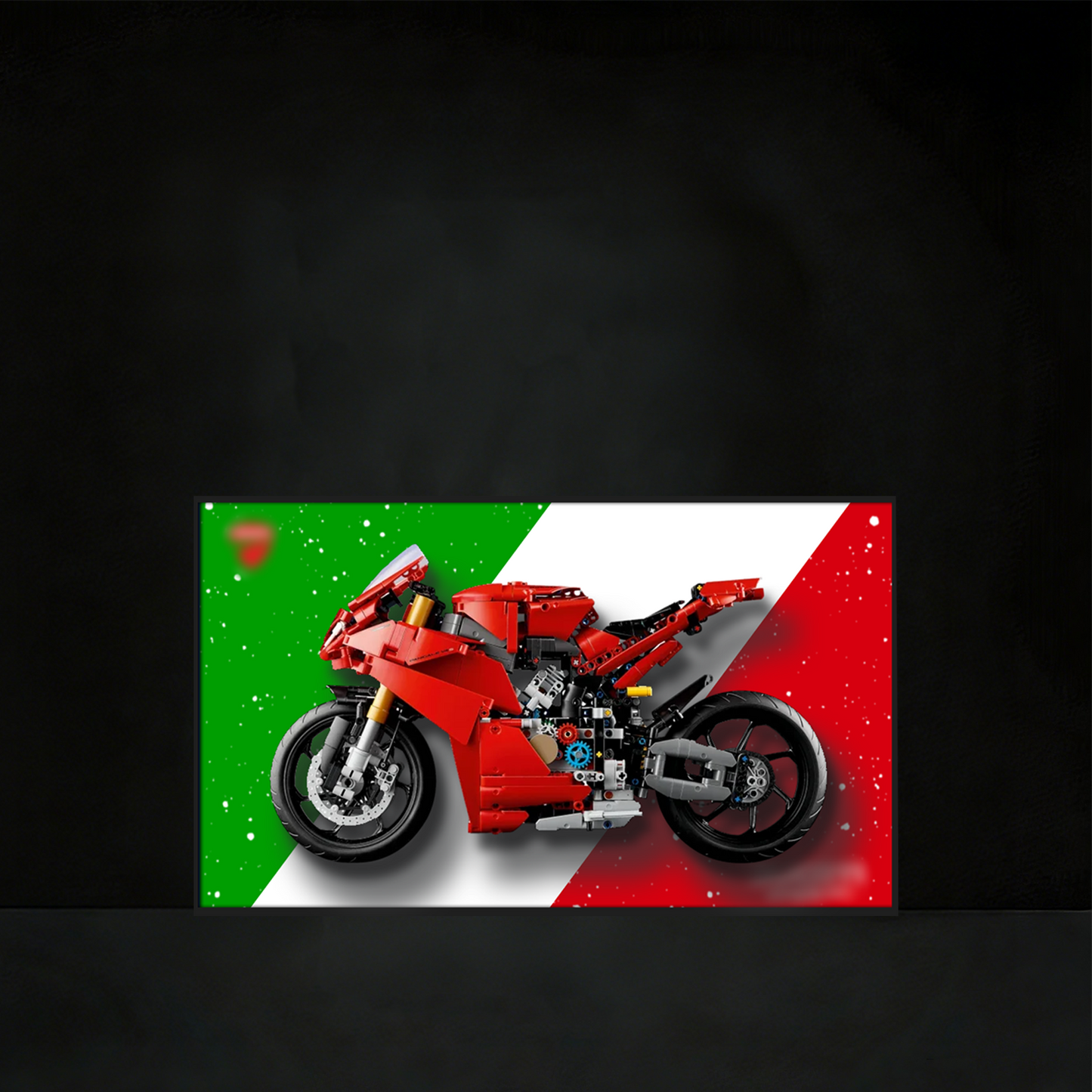 Premium Wall Display Frame Compatible with LEGO® Technic™ Ducati Panigale V4 S 42202