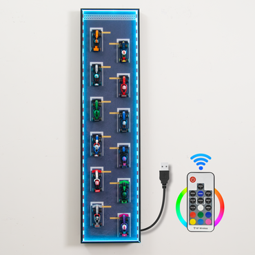 Premium Wall Display Frame Compatible with LEGO® Minifigures F1® Collectible Race Cars 71049