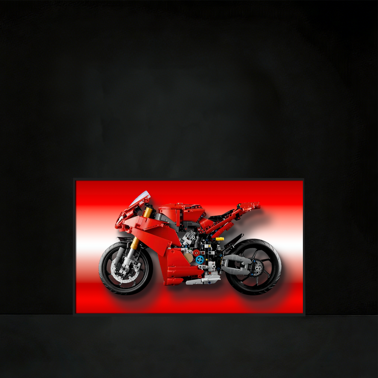 Premium Wall Display Frame Compatible with LEGO® Technic™ Ducati Panigale V4 S 42202