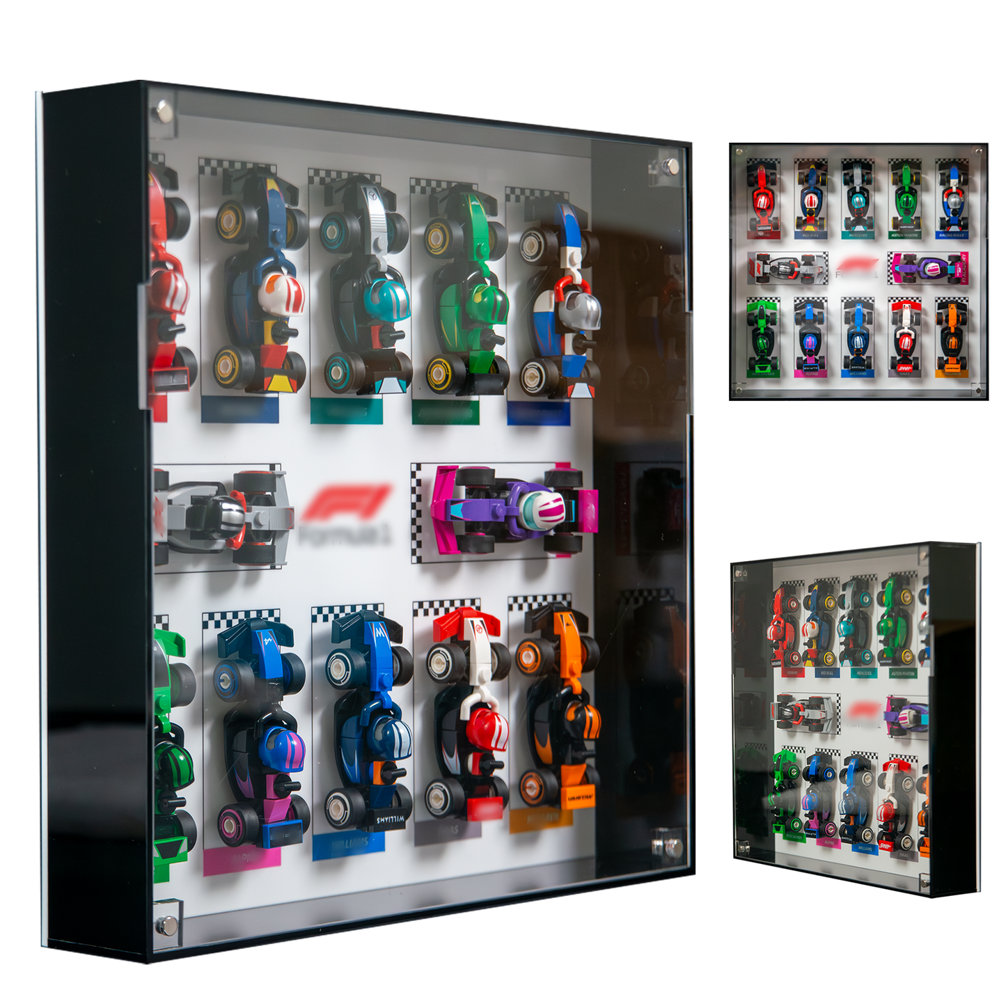 Premium Wall Display Frame Compatible with LEGO® Minifigures F1® Series 71049