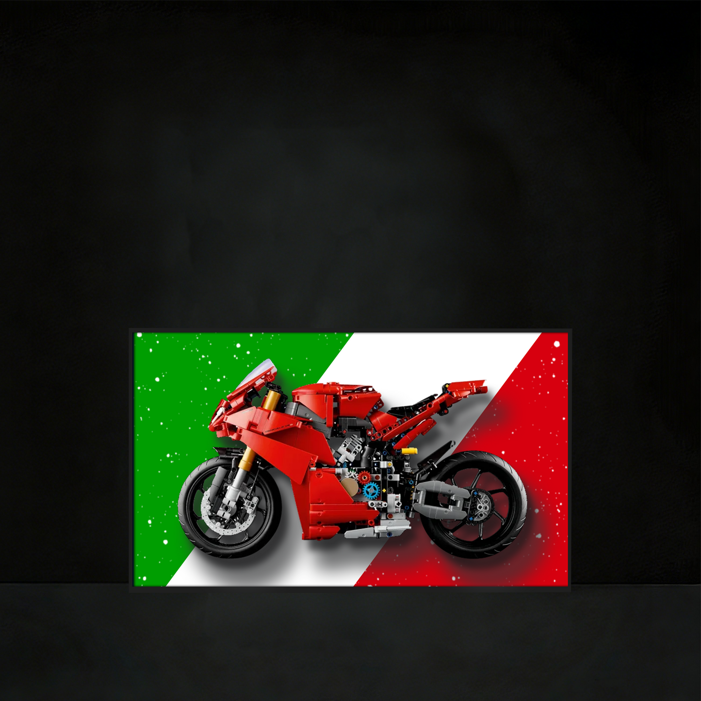 Premium Wall Display Frame Compatible with LEGO® Technic™ Ducati Panigale V4 S 42202