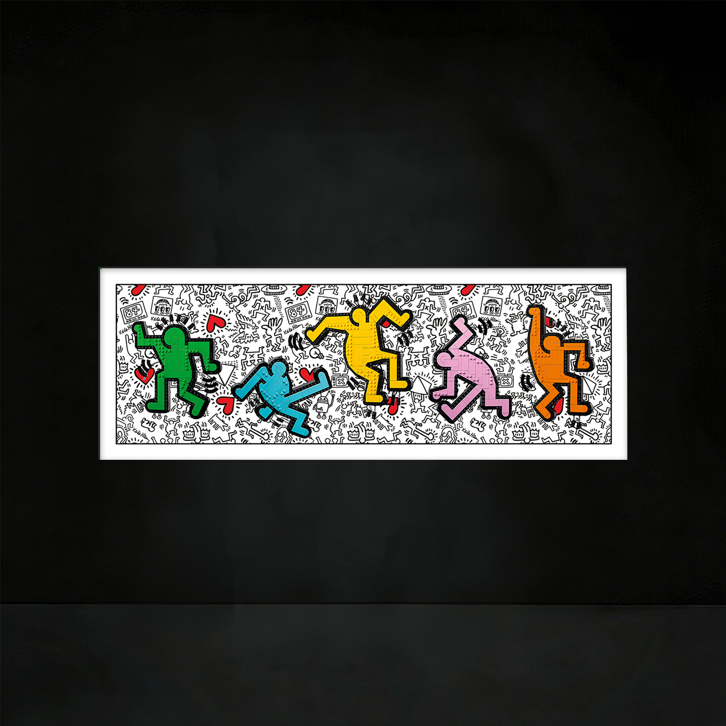 Premium Wall Display Frame Compatible with LEGO® Art Keith Haring – Dancing Figures 31216
