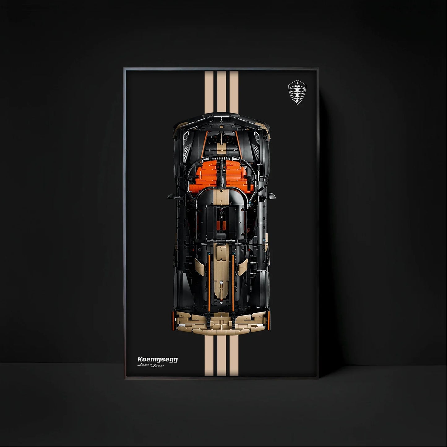 Cadre d'exposition personnalisé de qualité supérieure pour LEGO Technic 42232 Koenigsegg Sadair's Spear