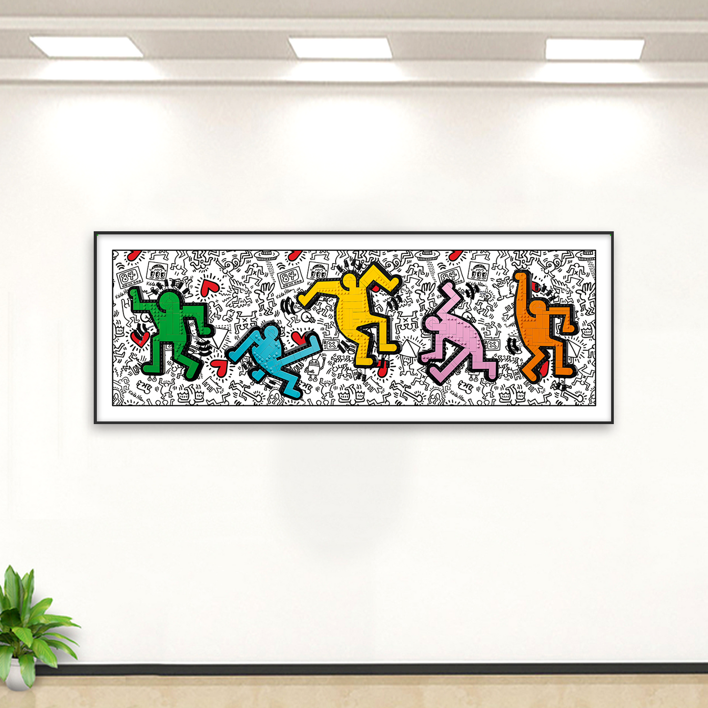 Premium Wall Display Frame Compatible with LEGO® Art Keith Haring – Dancing Figures 31216