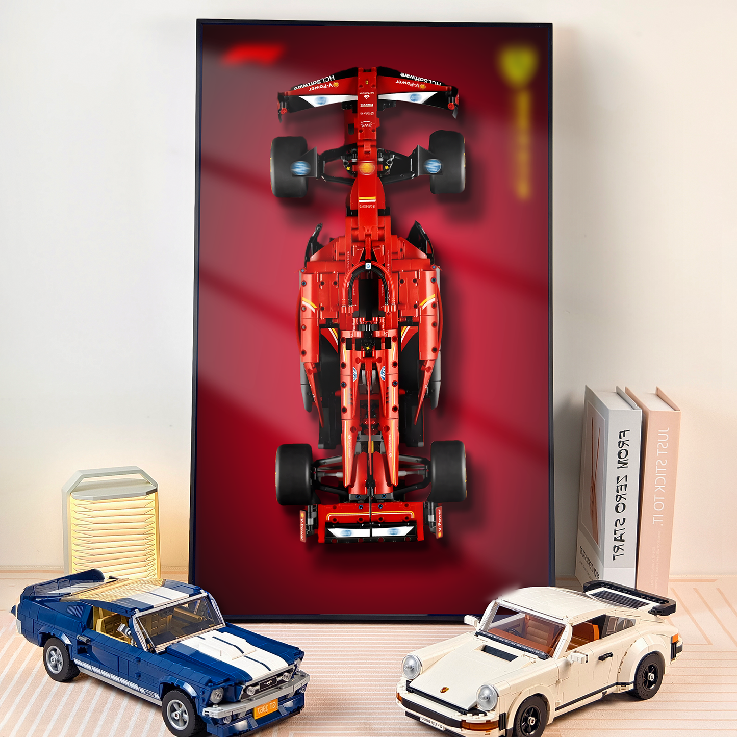 Premium Wall Display Frame Compatible with LEGO® Technic™ Ferrari SF-24 F1 Car 42207