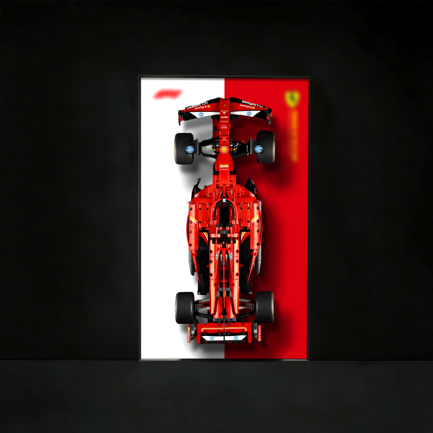 Premium Wall Display Frame Compatible with LEGO® Technic™ Ferrari SF-24 F1 Car 42207