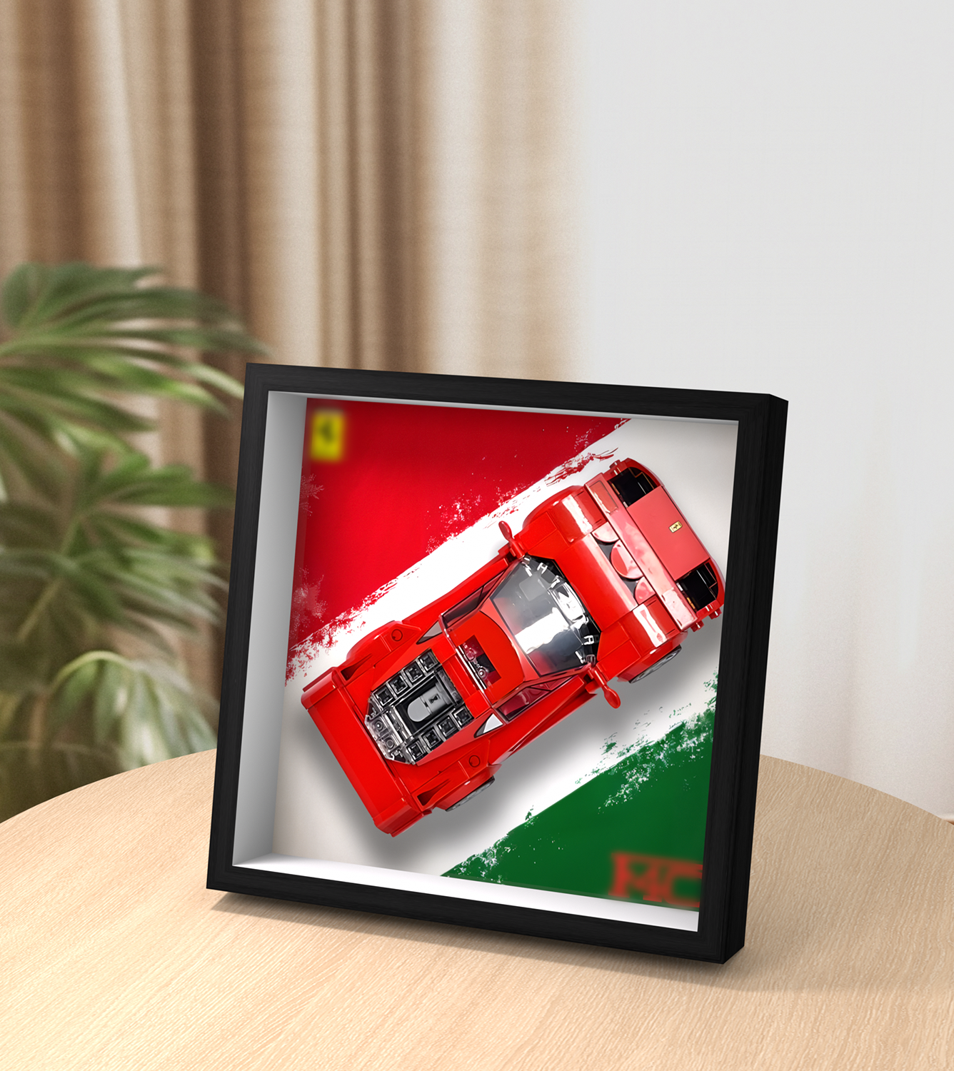 Premium Aluminum Alloy Wall Display Frame Compatible with LEGO® Speed Champions 76934