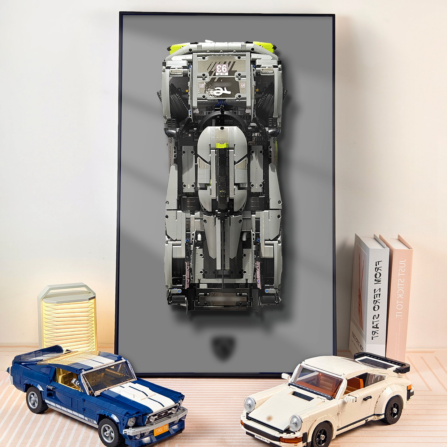 Premium Wall Display Frame Compatible with LEGO® Technic™ PEUGEOT 9X8 24H Le Mans Hybrid Hypercar 42156
