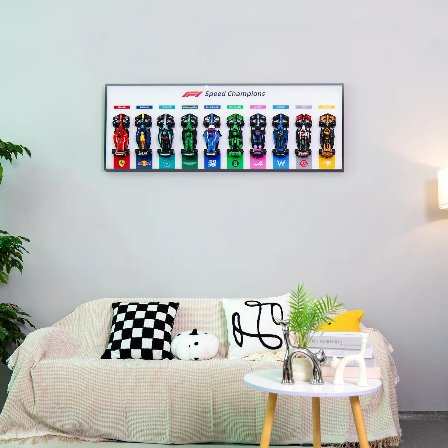 Premium Wall-Mounted Display Frame Compatible with LEGO® Speed Champions F1 Series (1:32 Scale)