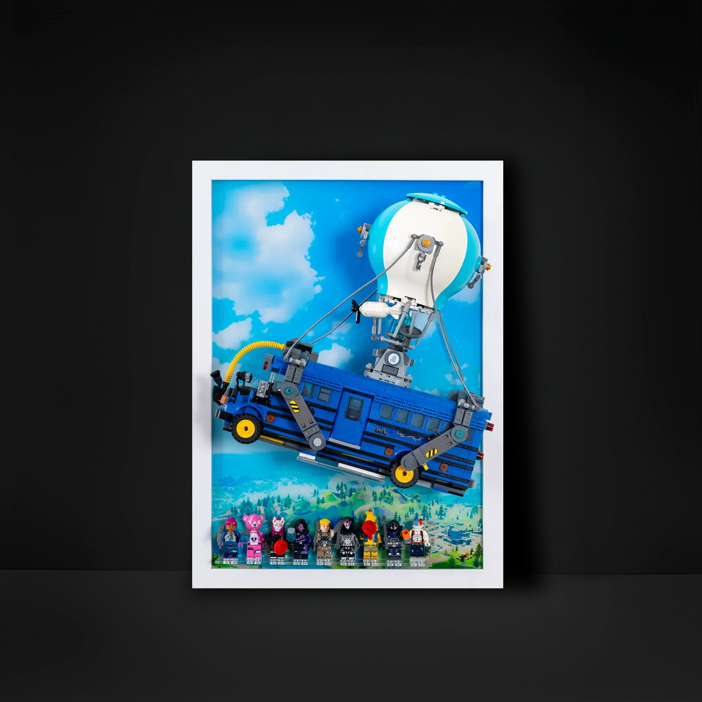 Premium Wall Display Frame for LEGO® 77073 Fortnite Battle Bus