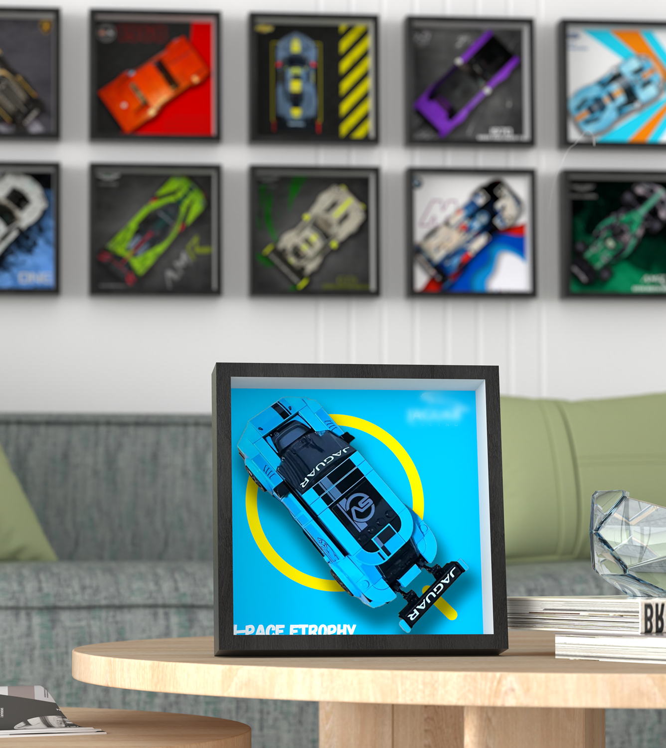 Premium Wall Display Frame Compatible with LEGO® Speed Champions 76898