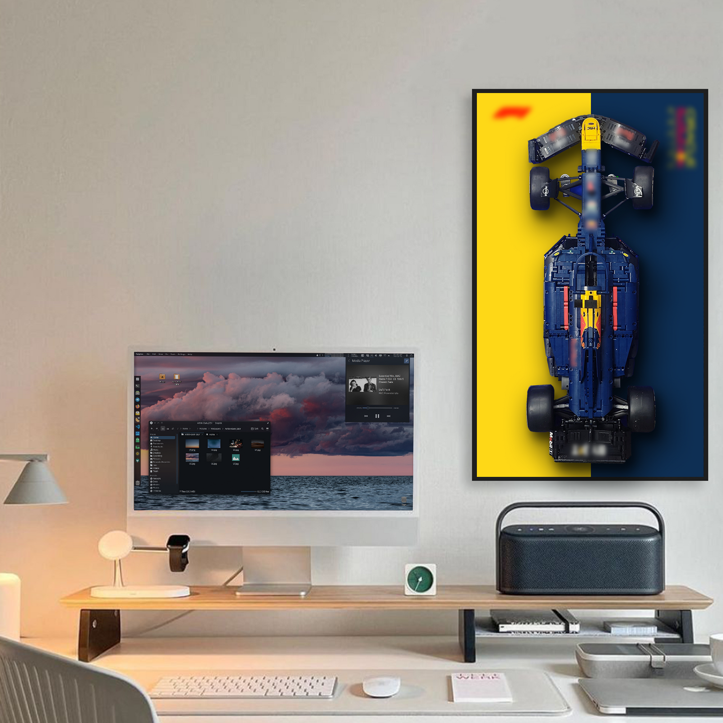 Premium Wall Display Frame Compatible with LEGO Oracle Red Bull Racing RB20 F1 Car 42206