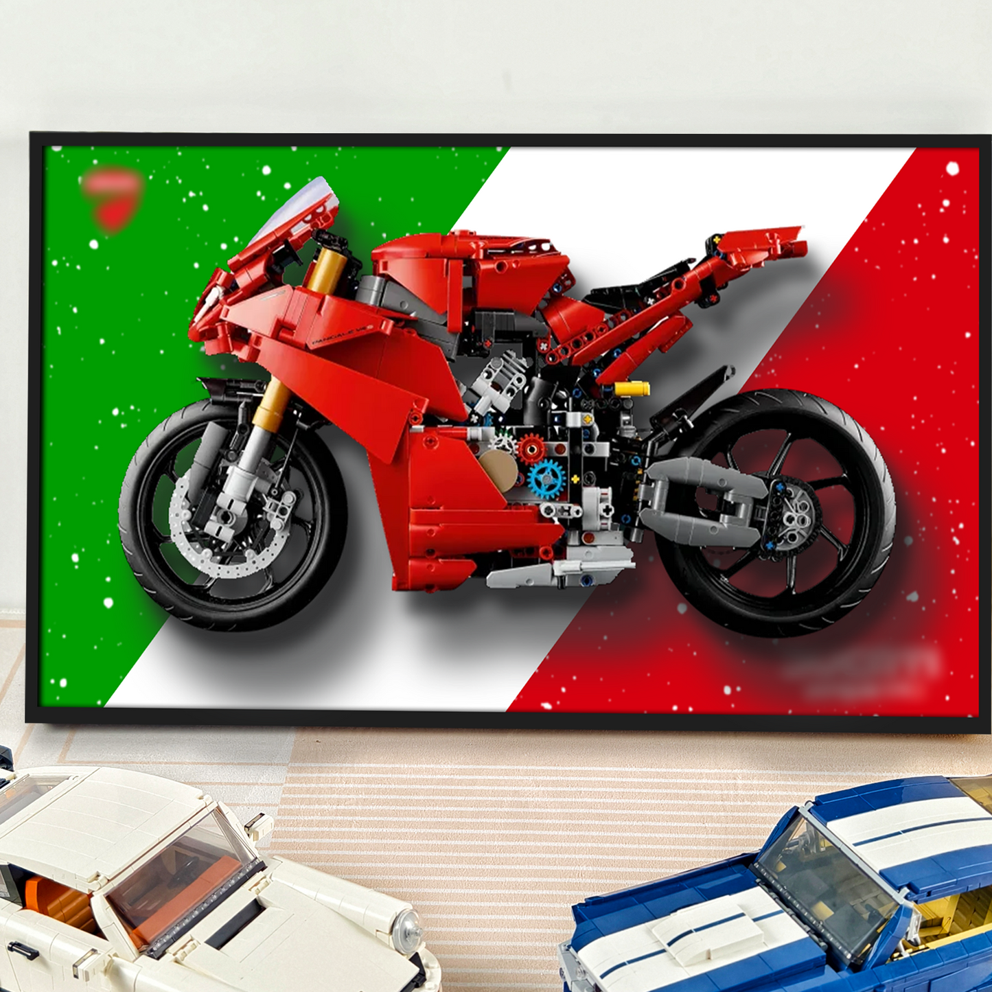Premium Wall Display Frame Compatible with LEGO® Technic™ Ducati Panigale V4 S 42202