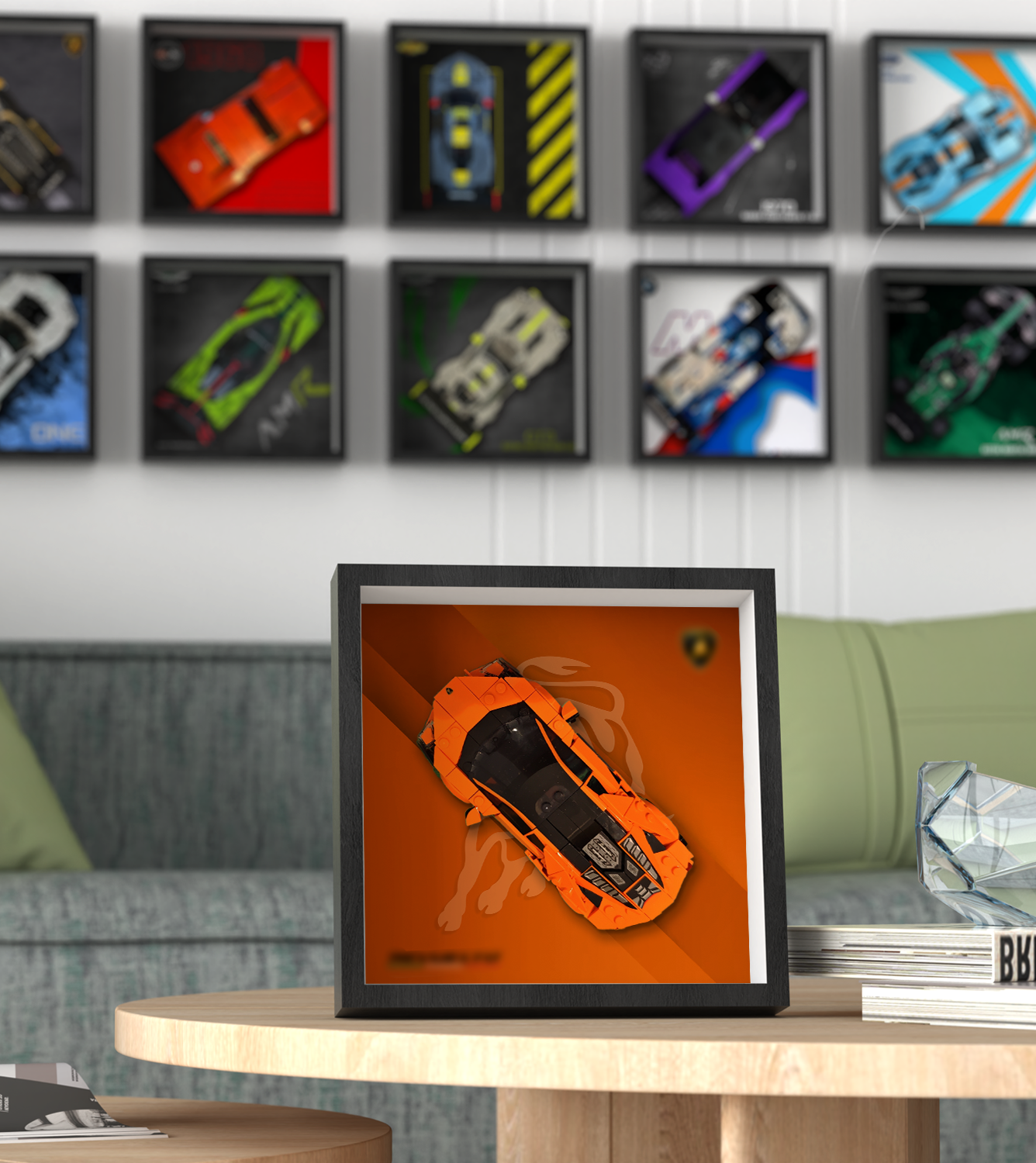 Premium Wall Display Frame Compatible with LEGO® Speed Champions 77238