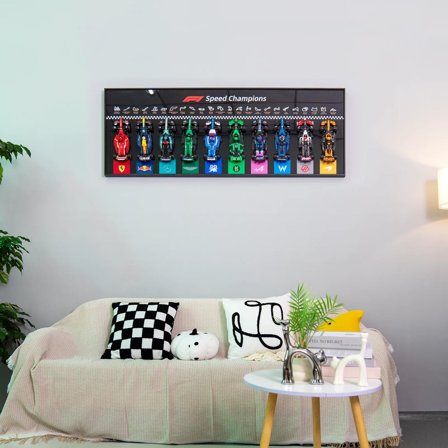 Premium Wall-Mounted Display Frame Compatible with LEGO® Speed Champions F1 Series (1:32 Scale)