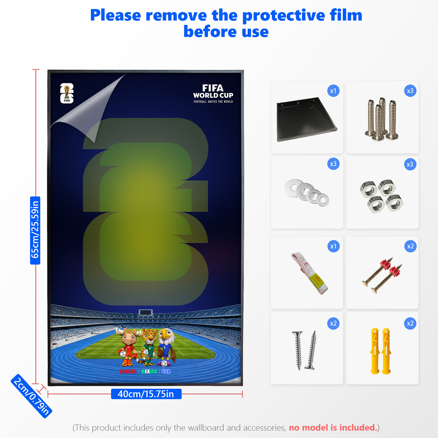 Premium Wall Display Frame for LEGO® 43020 FIFA World Cup™ Official Trophy Anti-Glare Open-Frame Wall Art