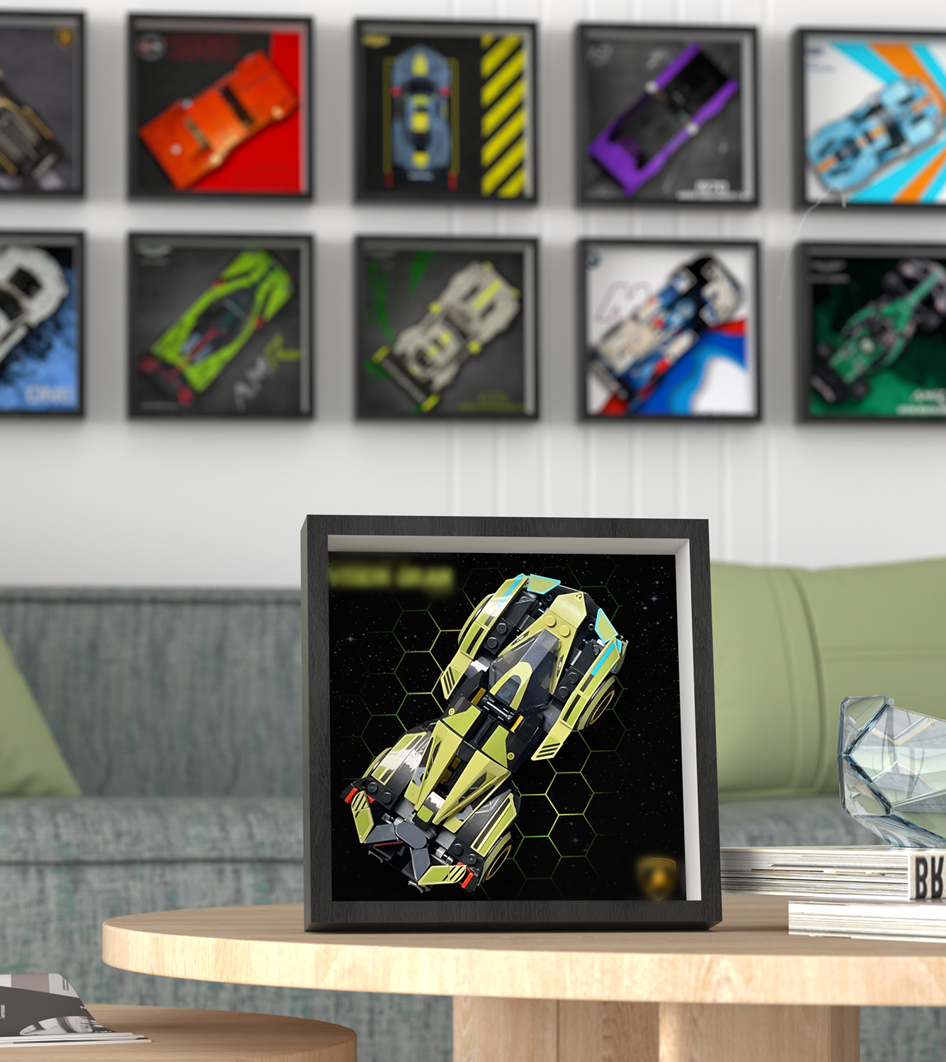 Premium Wall Display Frame Compatible with LEGO® Speed Champions 76923