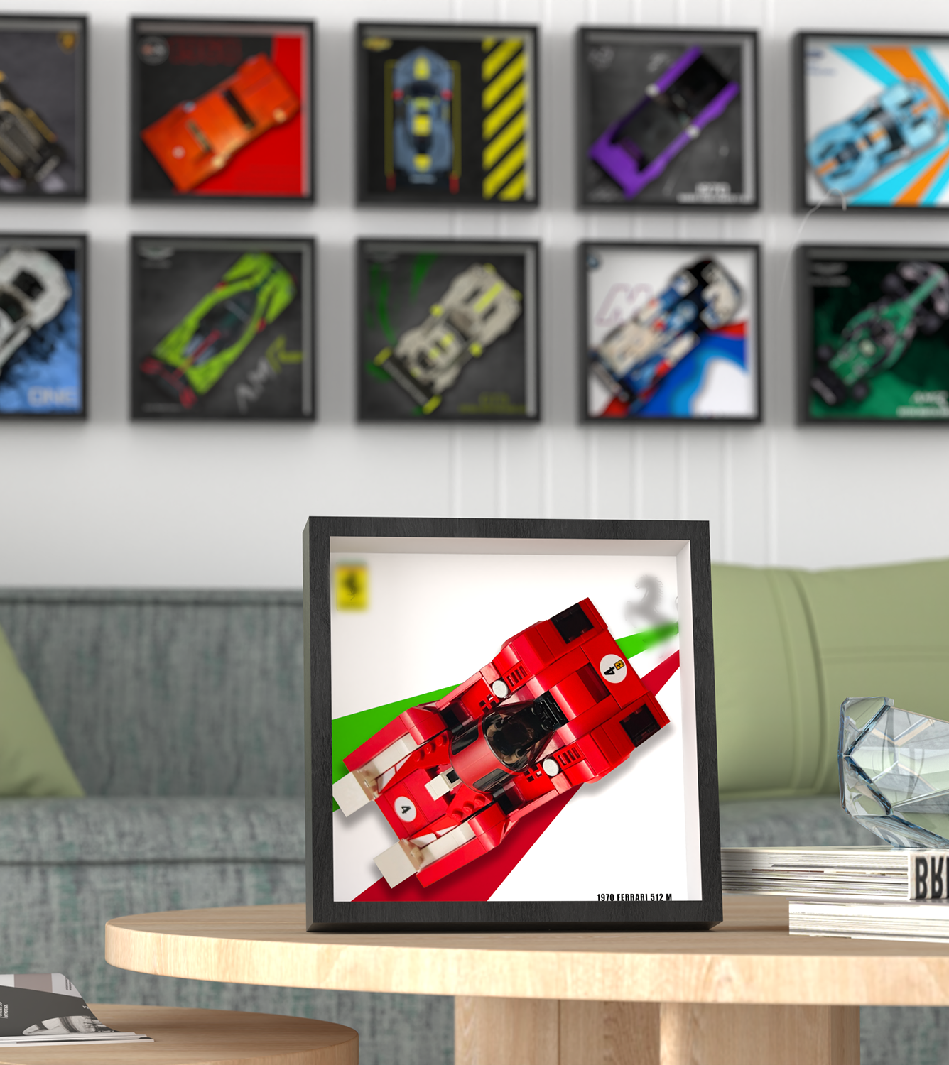 Premium Wall Display Frame Compatible with LEGO® Speed Champions 76906