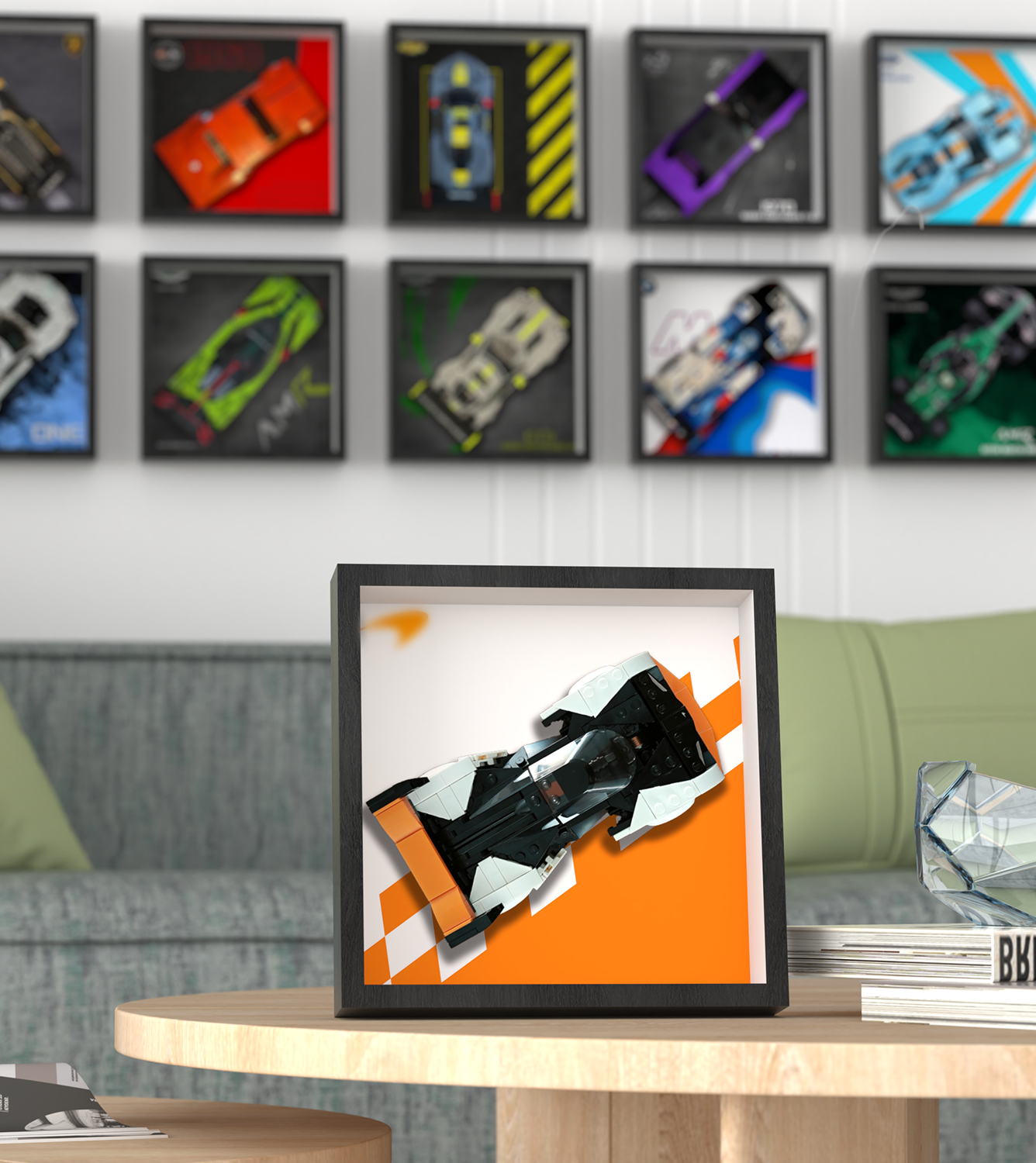 Premium Wall Display Frame Compatible with LEGO® Speed Champions 76918