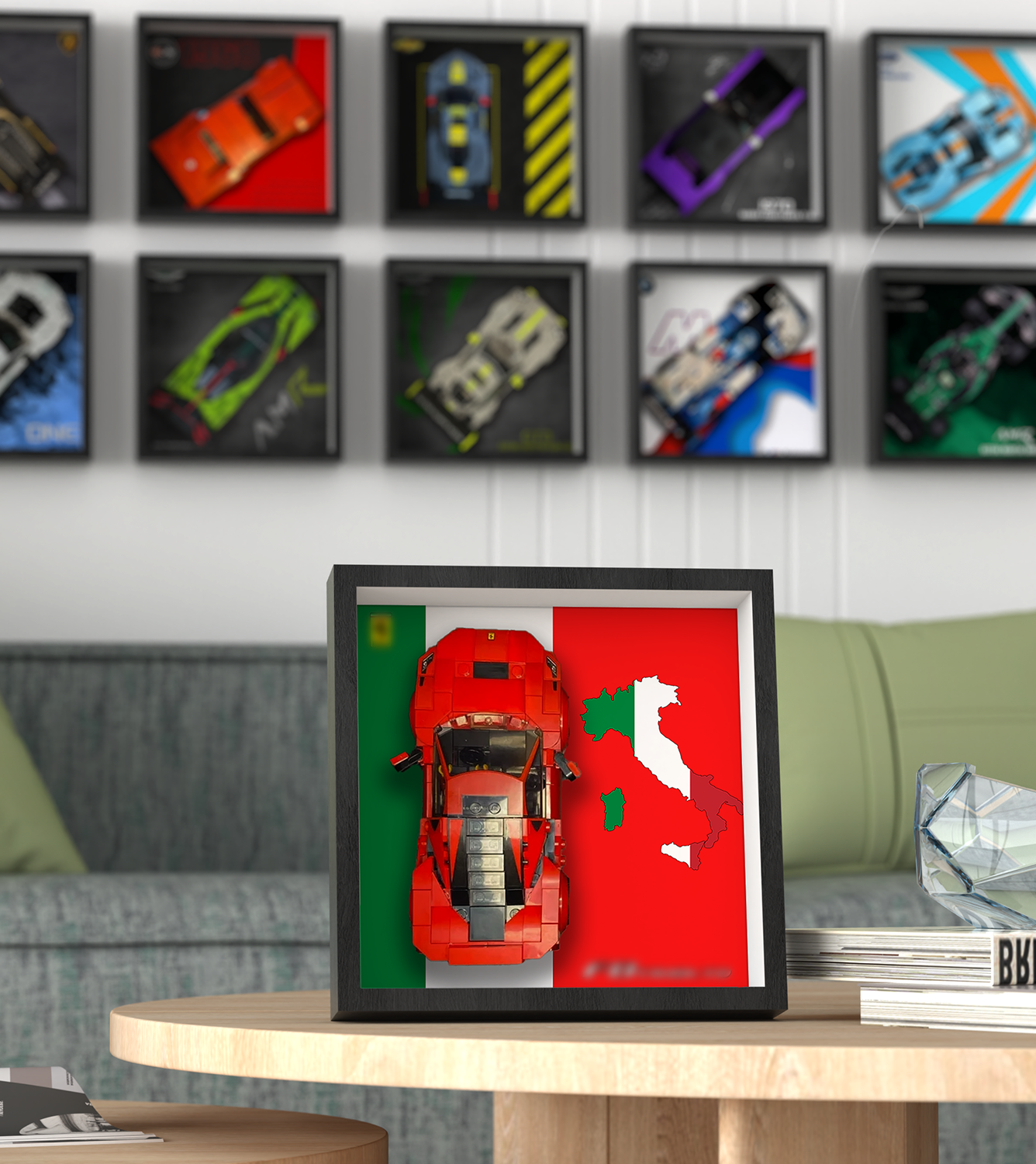 Premium Wall Display Frame Compatible with LEGO® Speed Champions 76895