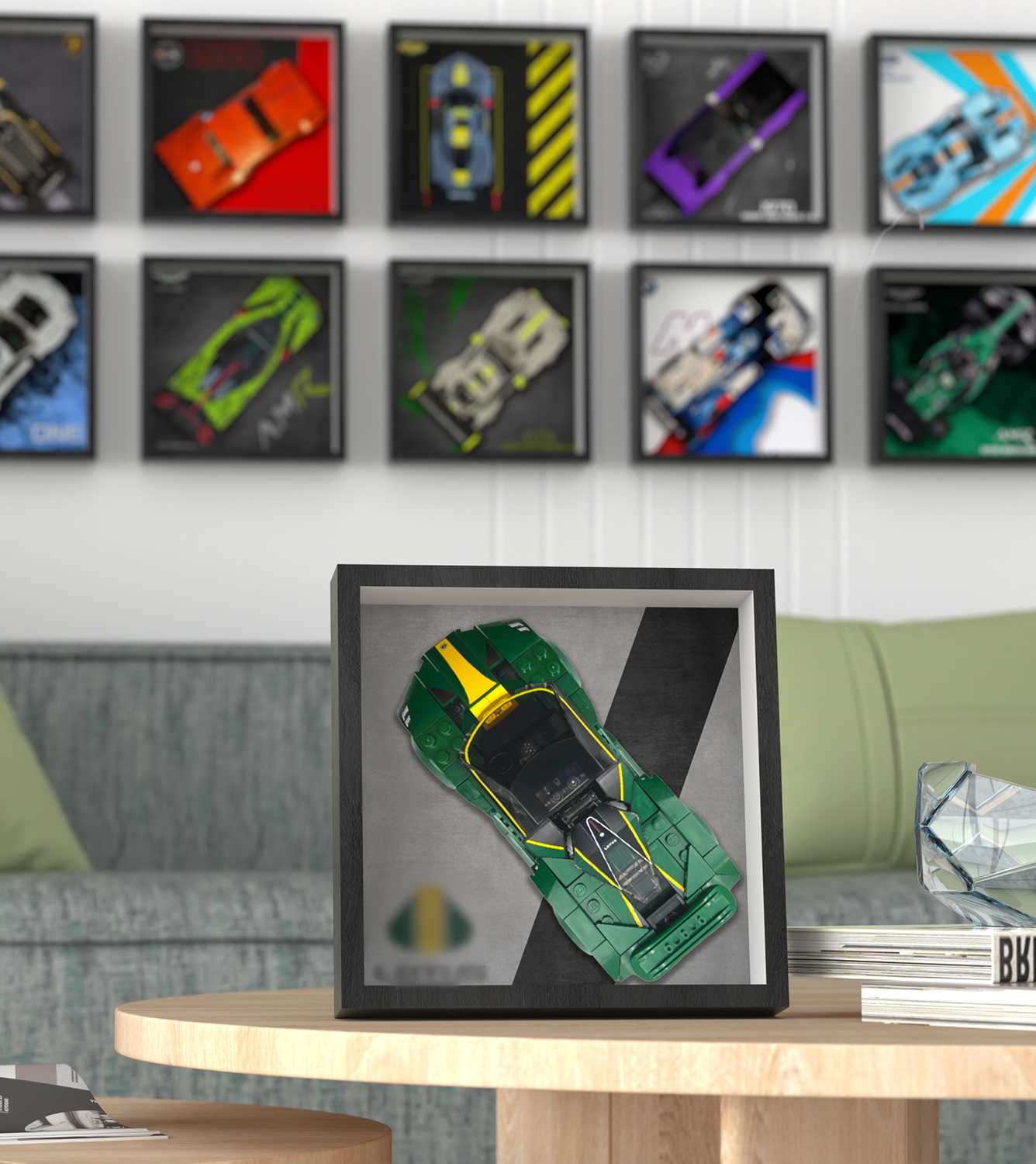 Premium Wall Display Frame Compatible with LEGO® Speed Champions 76907