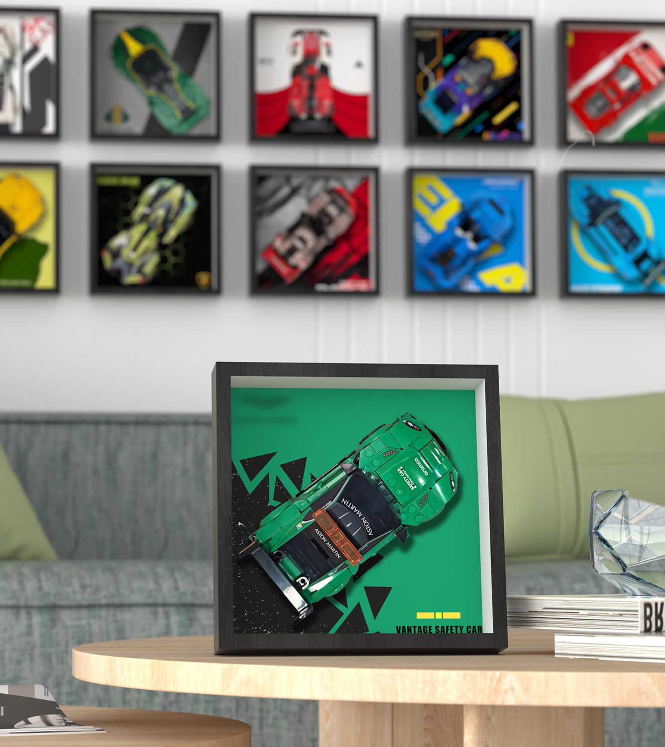 Premium Wall Display Frame Compatible with LEGO® Speed Champions 76925