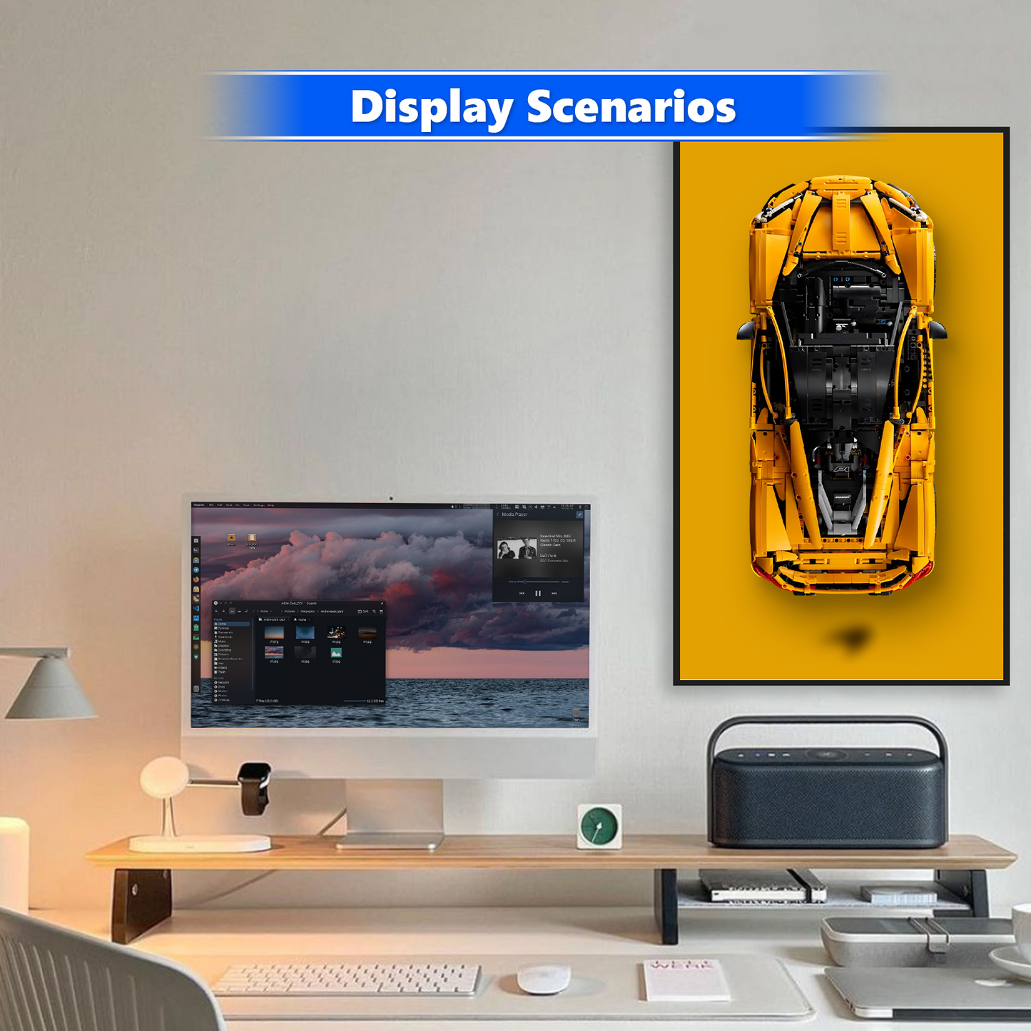 Premium Wall Display Frame Compatible with LEGO® Technic™ McLaren P1™ 42172
