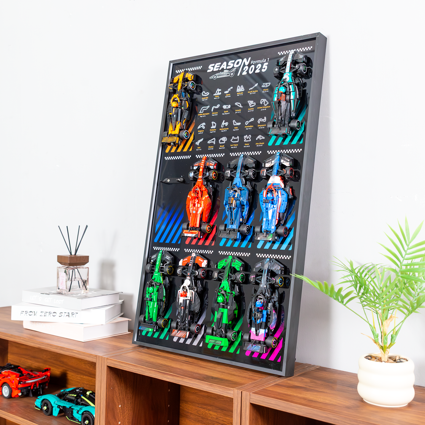 Premium Wall-Mounted Display Frame Compatible with LEGO® Speed Champions Cars (2025)