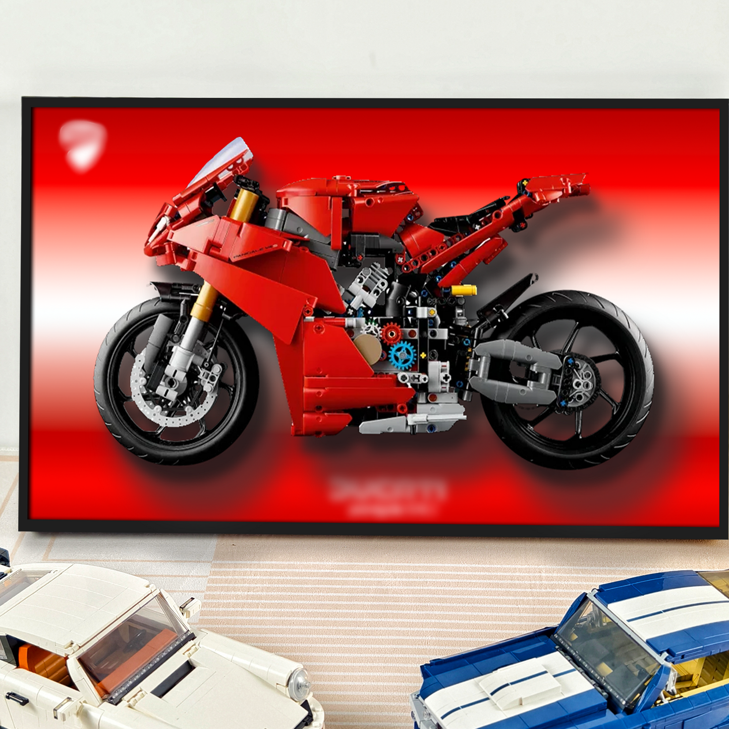 Premium Wall Display Frame Compatible with LEGO® Technic™ Ducati Panigale V4 S 42202