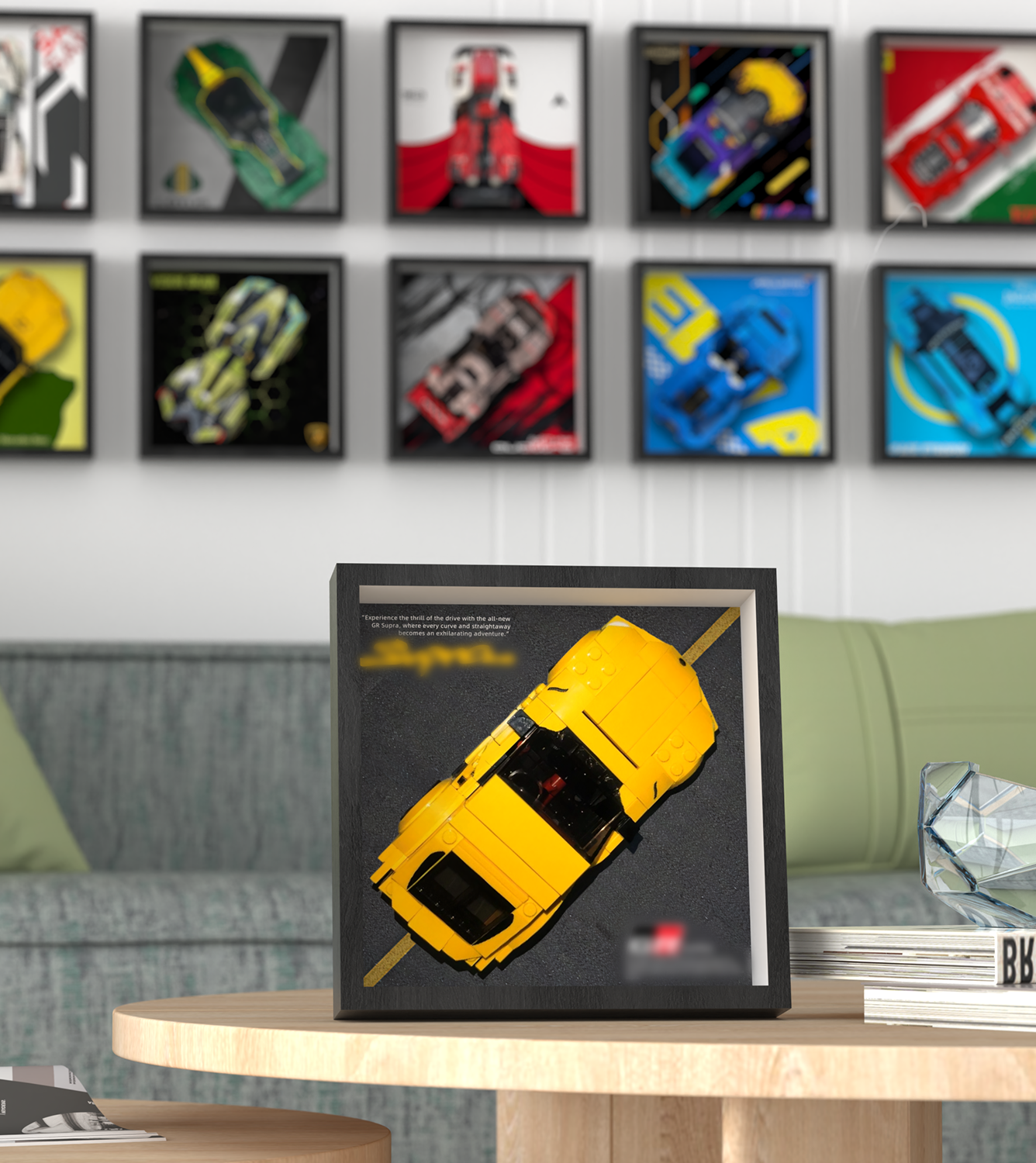Premium Wall Display Frame Compatible with LEGO® Speed Champions 76901