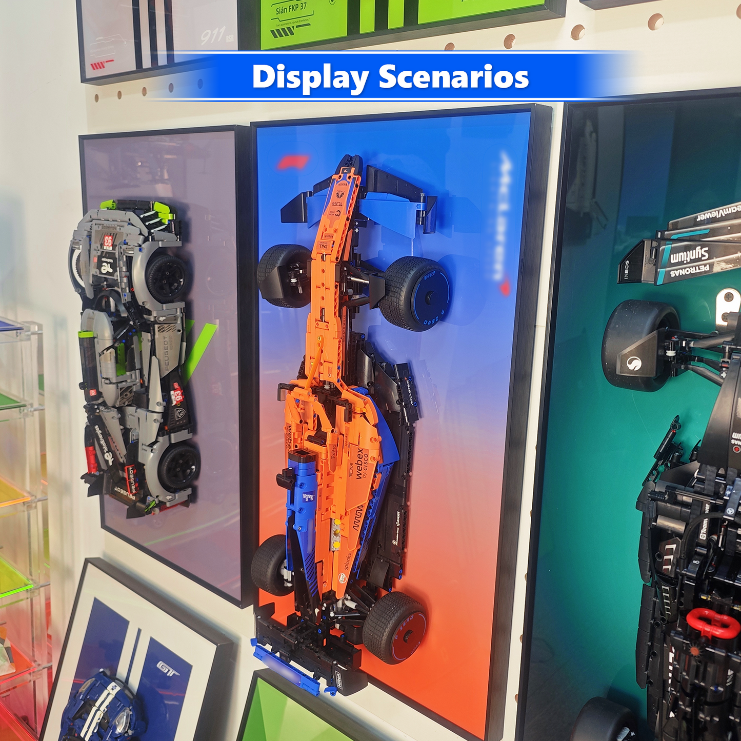 Premium Wall Display Frame Compatible with LEGO® Technic™ McLaren Formula 1™ Race Car 42141