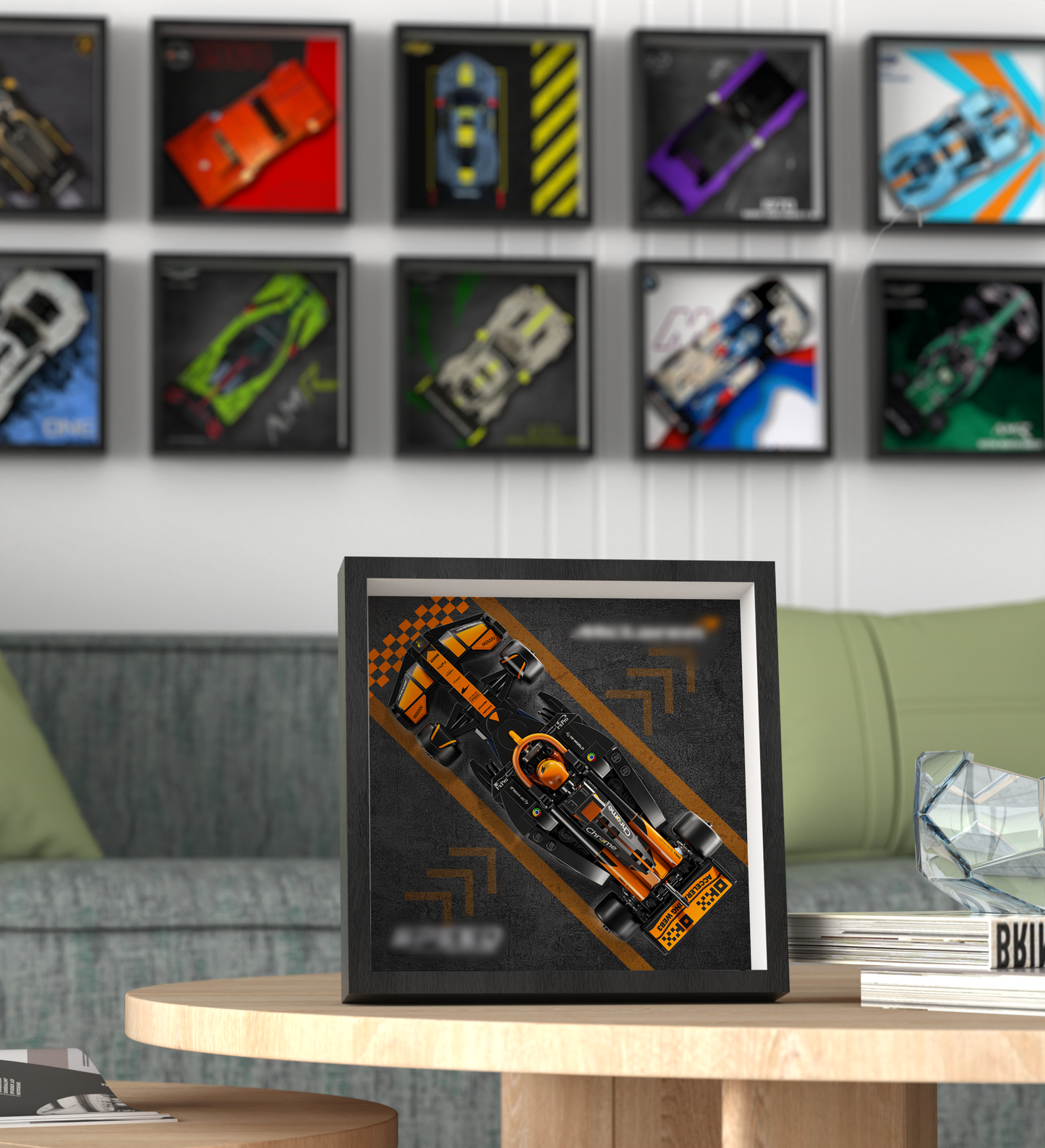 Premium Wall Display Frame Compatible with LEGO® Speed Champions 77251