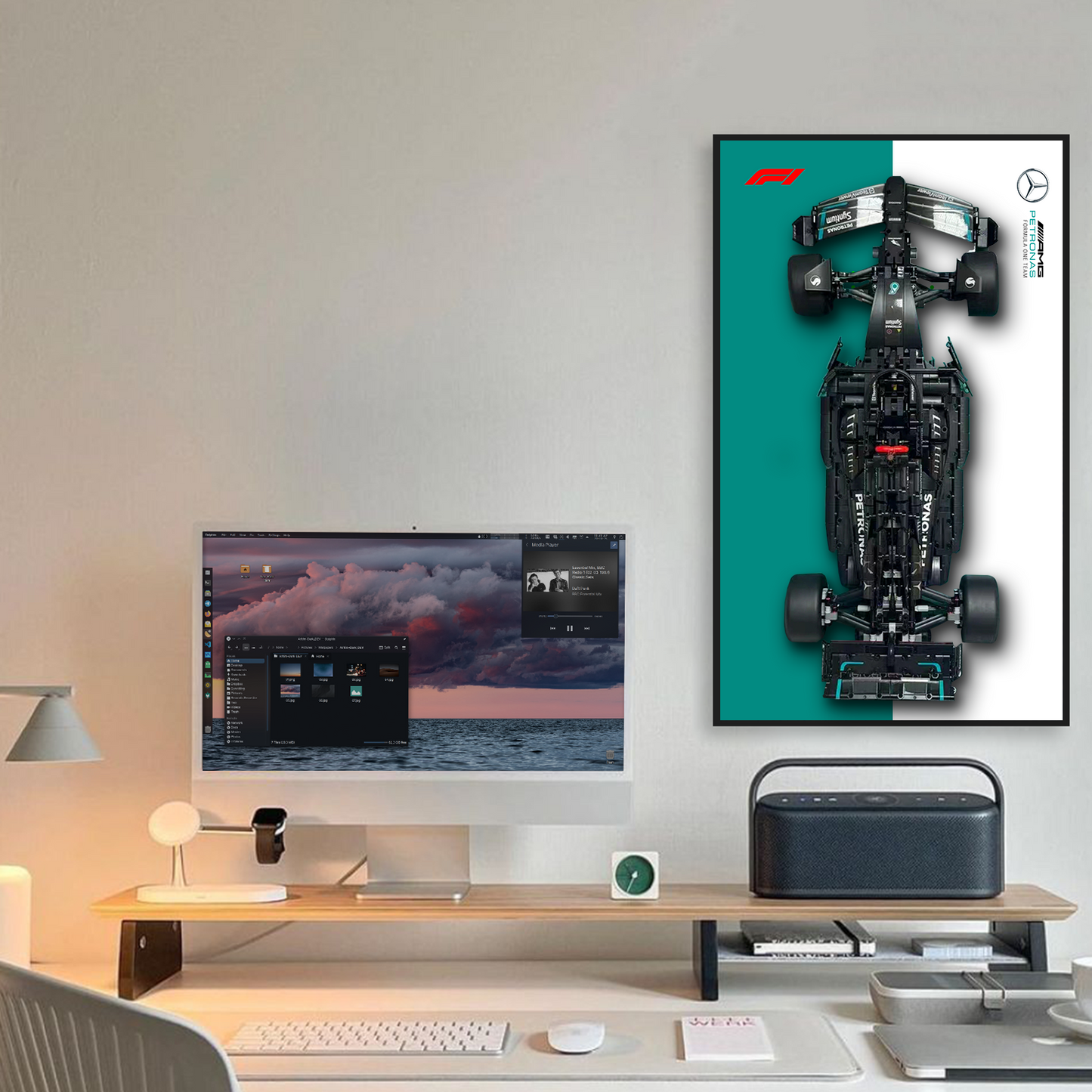 Premium Wall Display Frame Compatible with LEGO® Technic™ Mercedes-AMG F1 W14 E Performance 42171