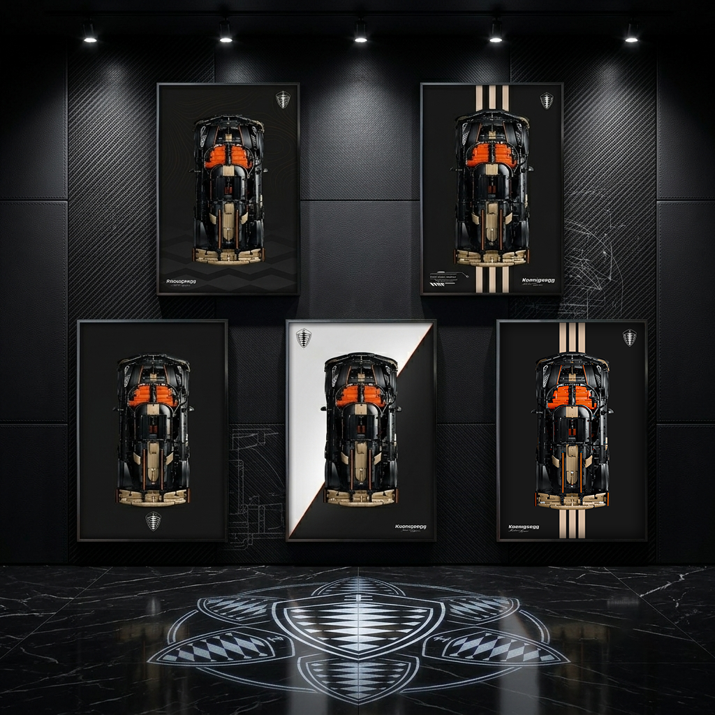 Premium Custom Display Frame for LEGO Technic 42232 Koenigsegg Sadair's Spear