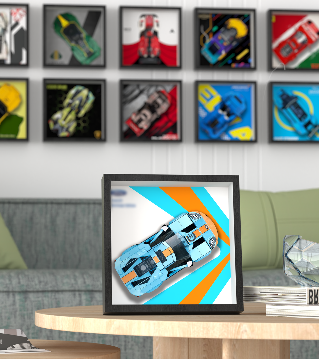Premium Wall Display Frame Compatible with LEGO® Speed Champions 76905