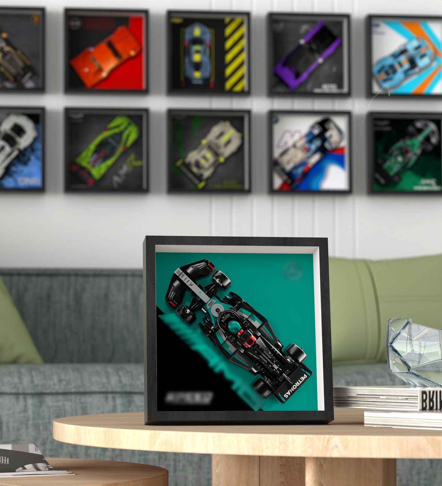 Premium Wall Display Frame Compatible with LEGO® Speed Champions 77244