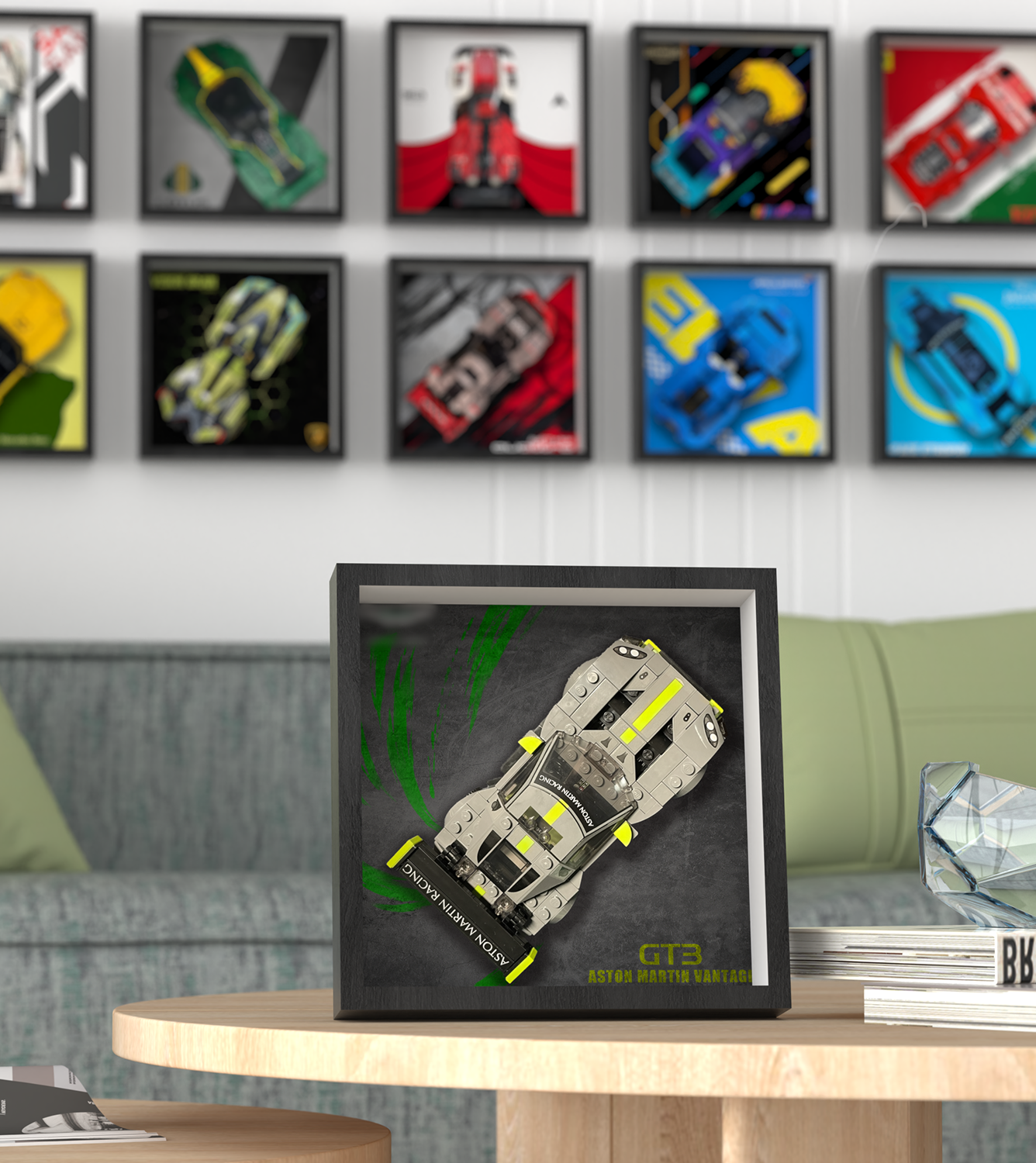 Premium Wall Display Frame Compatible with LEGO® Speed Champions 76910