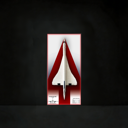 Premium Wall Display Frame Compatible with LEGO® Icons Concorde 10318