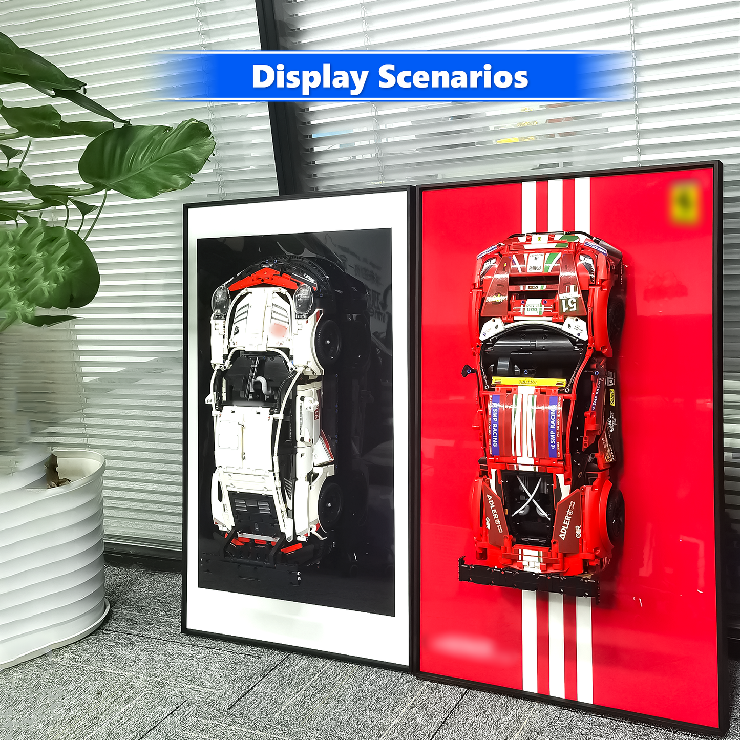 Premium Wall Display Frame Compatible with LEGO® Technic™ Ferrari 488 GTE 42125