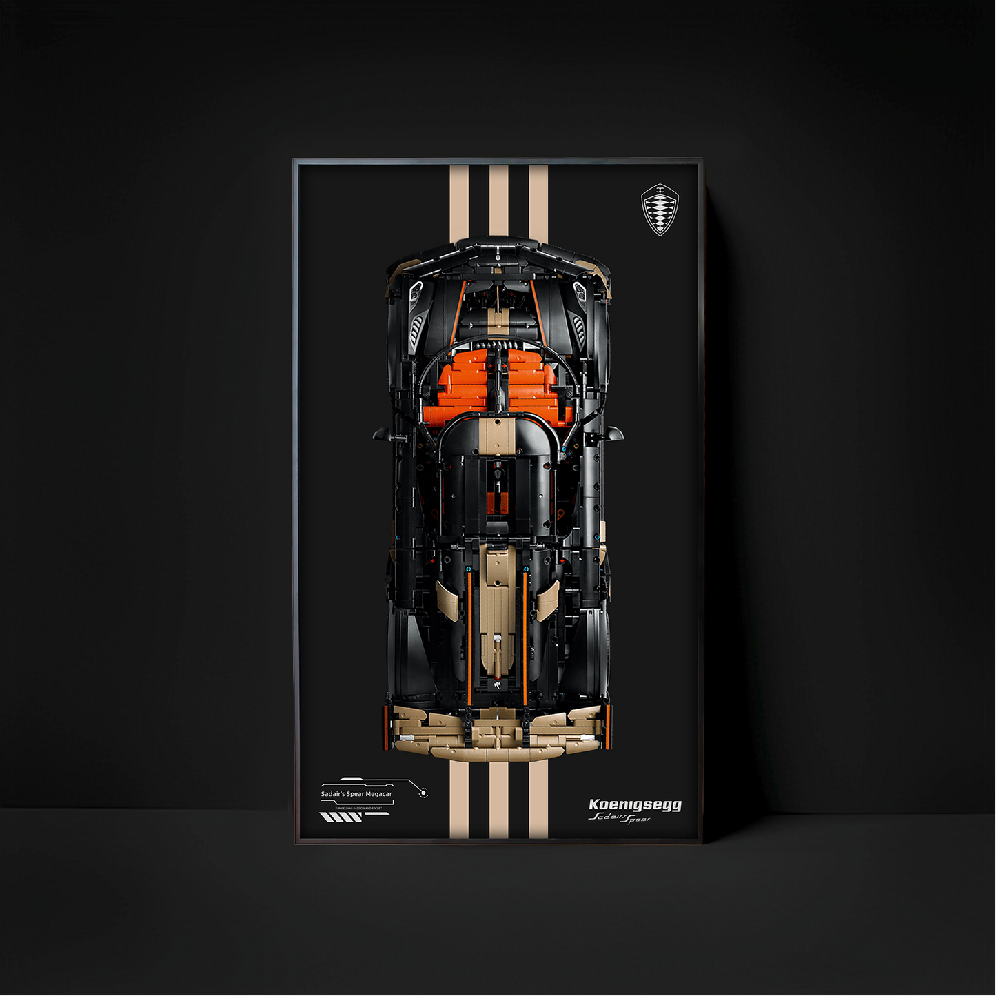 Premium Custom Display Frame for LEGO Technic 42232 Koenigsegg Sadair's Spear