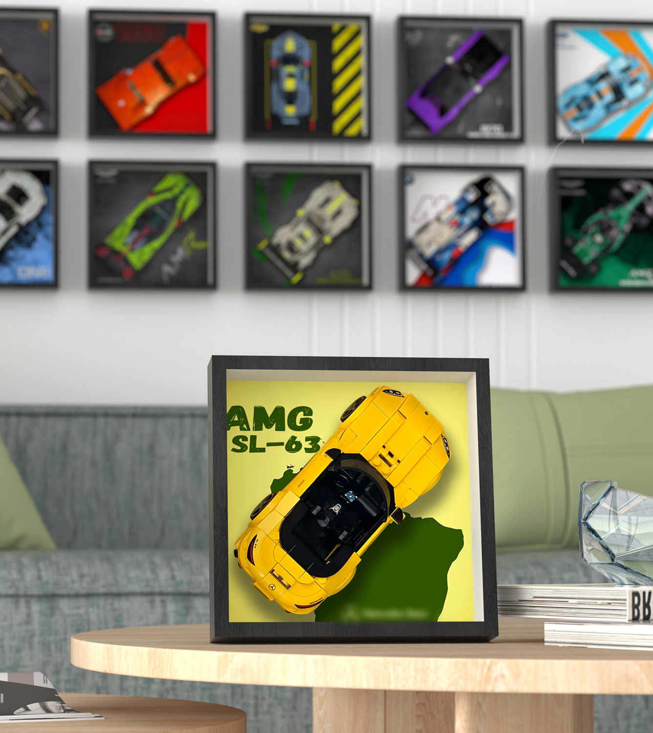 Premium Acrylic Wall Display Frame Compatible with LEGO® Speed Champions 76924