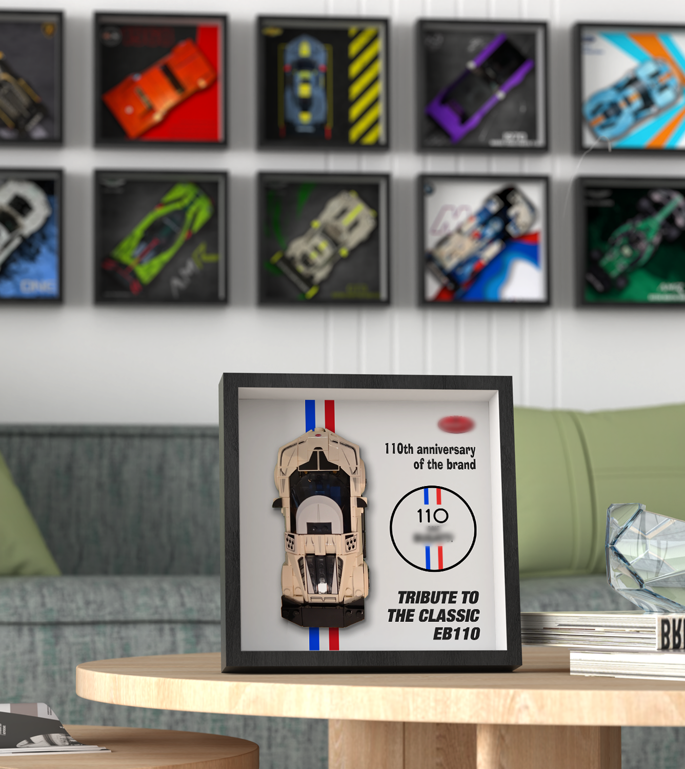 Premium Wall Display Frame Compatible with LEGO® Speed Champions 77240