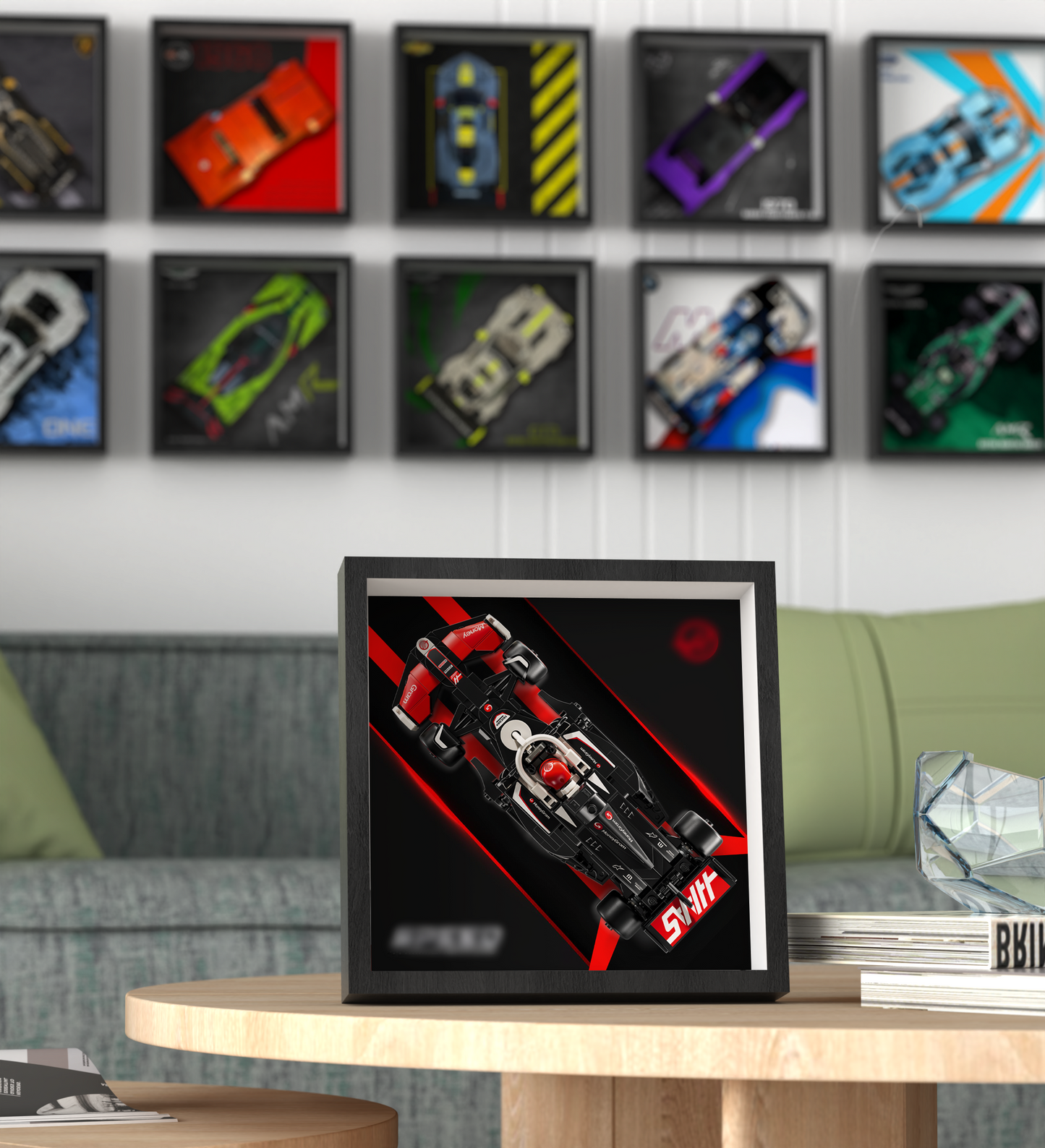 Premium Wall Display Frame Compatible with LEGO® Speed Champions 77250