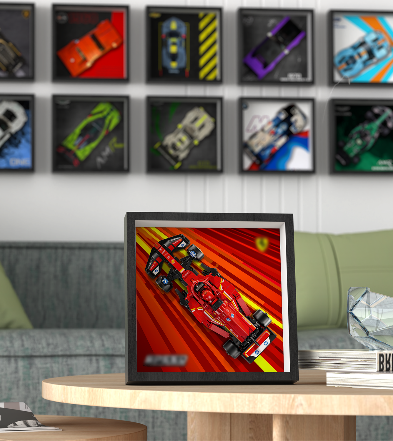 Premium Wall Display Frame Compatible with LEGO® Speed Champions 77242