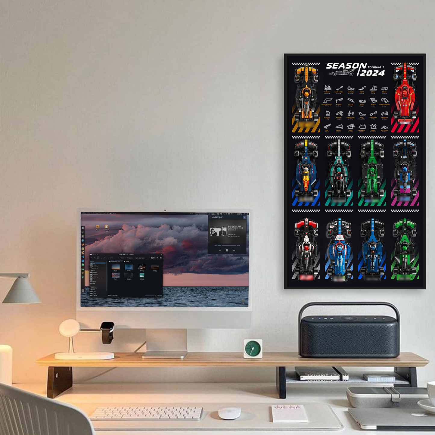 Premium 10-in-1 F1 Wall Display Frame Compatible with LEGO® Speed Champions